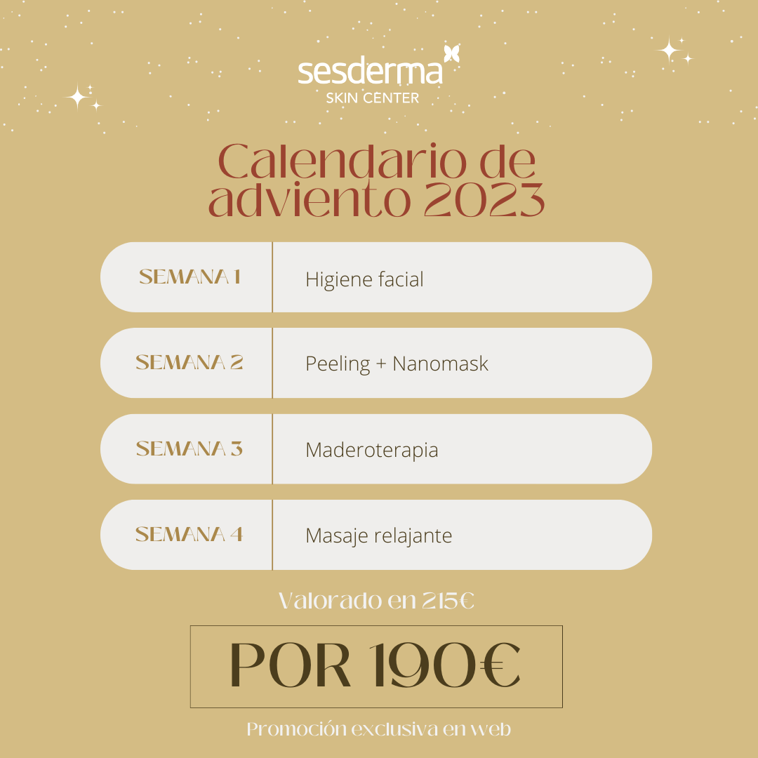 Calendario de adviento tratamientos estética Madrid